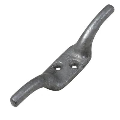Image of Secure Fix Direct Black or Galvanised Cleat Hook 3&quot; 6&quot; (Washing Line Blind Cord Tie Back Trailer Rope) (Galvanised, 5&quot;)