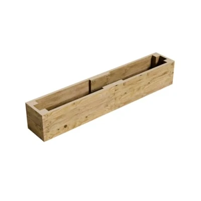 Image of Gro Garden Products Wooden Raised Bed 30cm L x 180cm W H Large Planters for Vegetables, Herbs, or Flowers Trough Planter Box with FSC Tanalised Timber