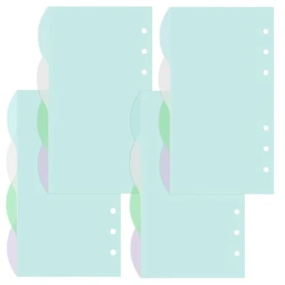Image of DY.2ten (4 Sets) A6 Translucent Dividers 4 Tab Sturdy Plastic Planner Page Protectors for 6 Ring Binders, Agenda, Notebooks Inserts