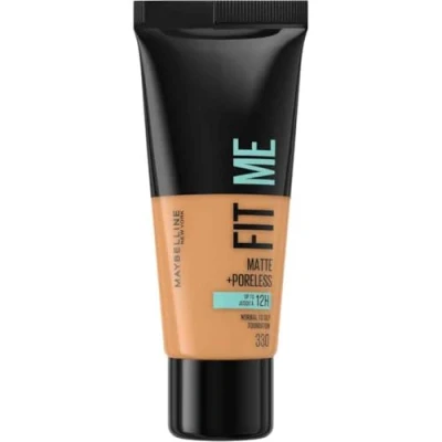 Image of Maybelline Fit Me Foundation, Medium Coverage, Blendable With a Matte and Poreless Finish, For Normal to Oily Skin, Shade: 330 Toffee, 30ml