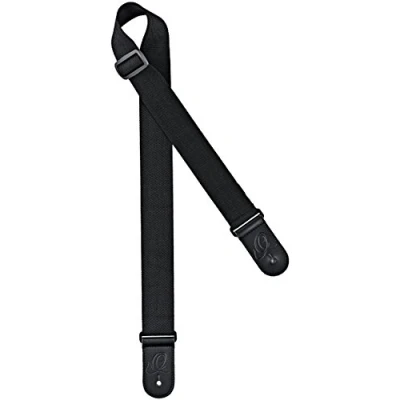 Image of Ortega Guitars Adjustable Guitar Strap Acoustic / Bass, Electric Bass Nylon Straps Series Nylon, Black (ONS50STD BK)