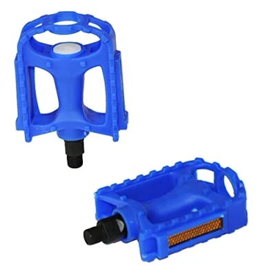 Image of Pedals Kids Bike 1/2&quot; Childrens Bicycle MTB BMX Resin Reflectors Blue Pair