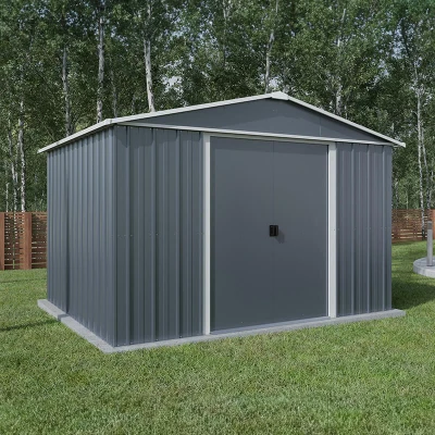 Image of 10&#039; x Yardmaster Castleton Anthracite Metal Shed (3.03m 2.98m)