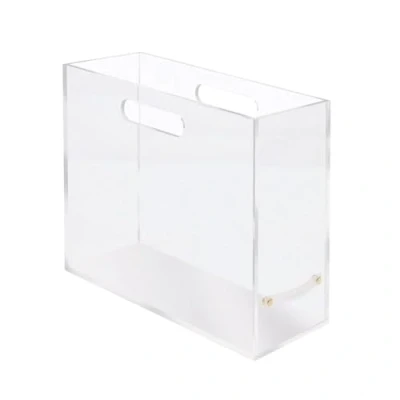 Image of RUSSELL+HAZEL Acrylic File Box Slim, Clear, 4.5 x 12.25 10
