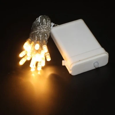 Image of 50 bulbs 5m Fairy Lights Outdoor Battery Operated Warm White Clear Cable for Christmas, gardens, parties, weddings and events