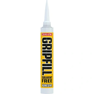 Image of EVO STIK GRIPFILL Solvent Free Adhesive, Multi Purpose, High Strength, Gap Filling, Colour: White