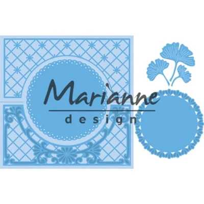 Image of Marianne Design Creatables Anja&#039;s Lacy Folding Square for Die Cutting and Embossing Paper Crafts, Metal, Light Blue, 13,5 x cm