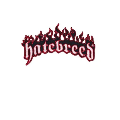 Image of Hatebreed Black Silver Metallic Hardcore Patch Badge Embroidered Iron on Applique Souvenir Accessory
