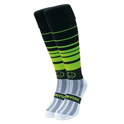 Image of WackySox Yikers Knee Length Rugby Socks Sports for Men and Women Womens Mens Walking Riding Hockey Football Running Club Team Activities