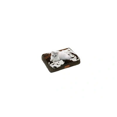Image of Ellie Bo Small Dog Bed for 24 inch Cage/Crate Cowhide Pattern
