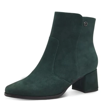 Image of Tamaris Women&#039;s Comfort Boot Heel 8 85312 43 Fashion, Green Suede, 9 UK