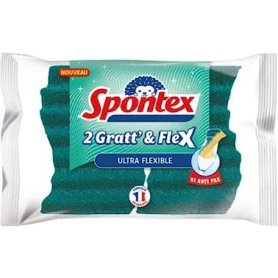 Image of SPONTEX Gratt &amp; Flex sponge 28 sponges (14 packs of 2)