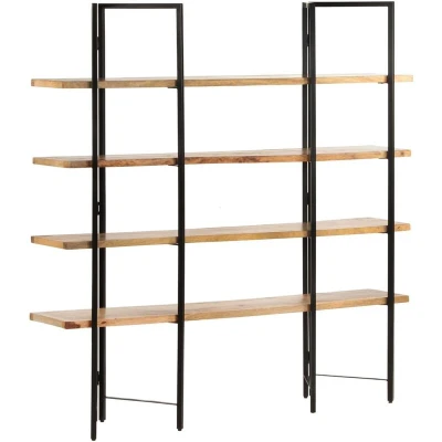 Image of vidaXL 4 Tier Bookcase 160x35x160 cm Solid Mango Wood