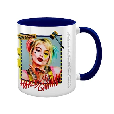 Image of Birds Of Prey (Harley Quinn Warning Blue Inner Coloured Mug