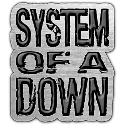 Image of razamataz System Of Down Band Logo Pin Badge One Size