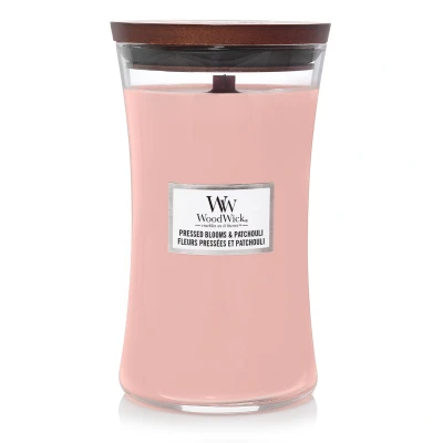 Image of WoodWick Scented Candle Large Pressed Blooms &amp; Patchouli 18 cm / ø 10