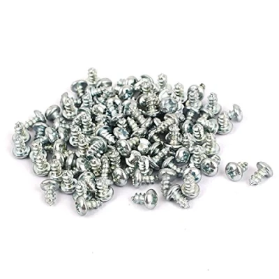 Image of sourcing map M3x6mm Phillips Round Head Self Tapping Screws Fastener 100pcs