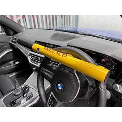 Image of Milenco High Security Steering Wheel Lock + Yellow with Pad and Bag