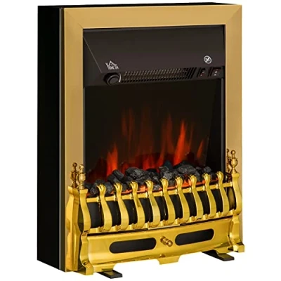 Image of HOMCOM Electric Fireplace LED Light Complete Fire Place Heating Indoor Heater Coal Burning Flame Effect Heat 2000W Max