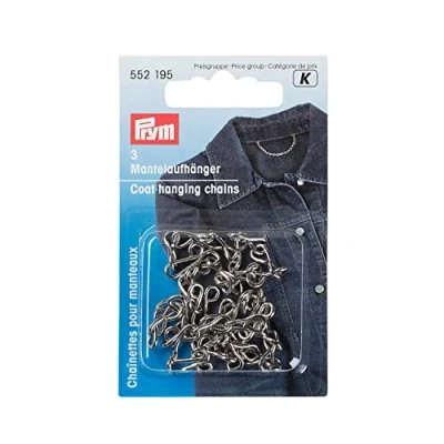 Image of Prym Coat Hanging Chains mild Steel Silver col, Pack of 3