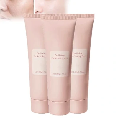 Image of Purifying Exfoliating Gel,Purifying Enzymes Gel,Face and Body Scrub Gel,Gentle Facial Exfoliator Cleanser,Exfoliating Face for All Skin Types (3PCS)