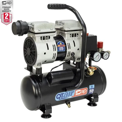 Image of SIP QT Air Direct Drive Compressor, Low Noise, 230V 6L 0.75hp / 550W 130psi 9 Bar 2CFM 59dB