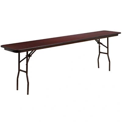Image of Flash Furniture Frankie 8 Foot Mahogany Melamine Laminate Folding Training Table