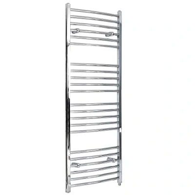 Image of Milano Kent 600W Chrome Curved Bar Electric Heated Towel Rail 1600mm x 600mm