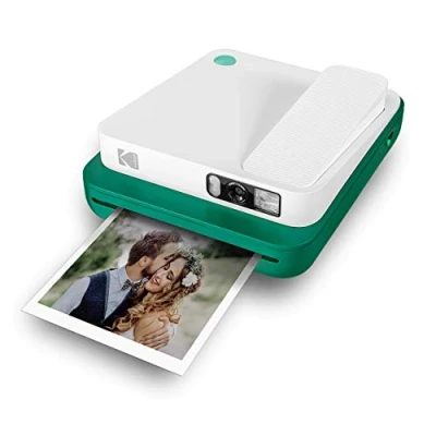Image of KODAK Smile Classic Digital Instant Camera with Bluetooth (Green) 16MP Pictures, 35 Prints per Charge Includes Starter Pack 3.5 x 4.25&quot; ZINK Photo Paper, Sticker Frames Edition