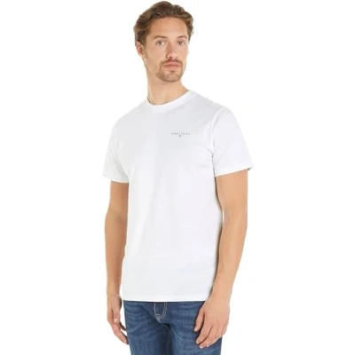 Image of Tommy Jeans Men&#039;s Slim Fit Short Sleeve Round Neck T Shirt, White (White), 6XL