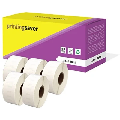 Image of Printing Saver 5X 11355 19 x 51 mm Compatible Multipurpose Labels Rolls (500 per Roll) for LabelWriter 310 320 330 4XL 400 450 Turbo/Twin Turbo/Duo &amp; Seiko SLP Label Printers
