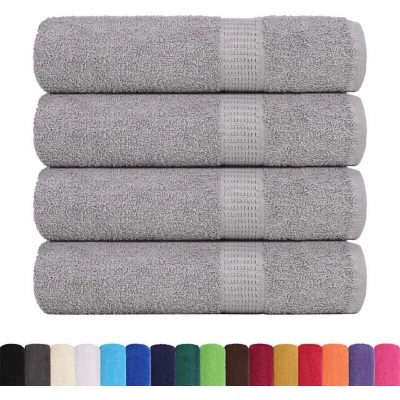Image of vidaXL Hand Towels 4 pcs Grey 50x100 cm 360 gsm 100% Cotton