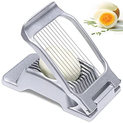 Image of Egg Slicer for Hard Boiled Eggs,Egg Cutter with Stainless Steel Wire Heavy Duty,Egg Wedger Divider Chopper Dicer,Slice Eggs Separator Preserved Garnish Mushroom Strawberry Hams Bananas Fruit