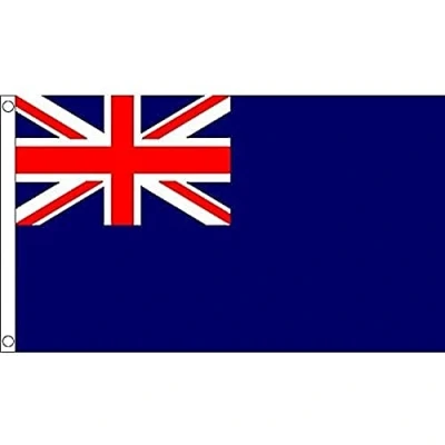 Image of AZ Flag Blue Ensign 3x5 Ft 100D Polyester British Ensigns Banner with Two Metal Grommets Fade Resistant Vivid Colors 3&#039; x 5&#039; Feet 150x90 Cm