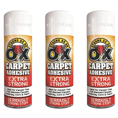 Image of Adhesive Spray, 3 x 500ml Glue Spray for Multi Purpose Craft Carpet Foam Fabric Can