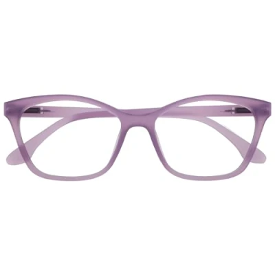 Image of OPULIZE KAT Reading Glasses Cat Eye Frame Matt Purple Men &amp; Women Spring Hinges R59 5 +1.00