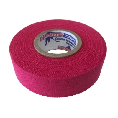 Image of Sportstape Pack of 3 24mm Pink Ice Hockey Cloth Stick Tape Roller Grip Wrap
