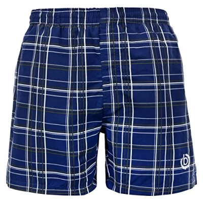 Image of Bugatti ® Blue Plaid Men&#039;s Swim Shorts, Size M