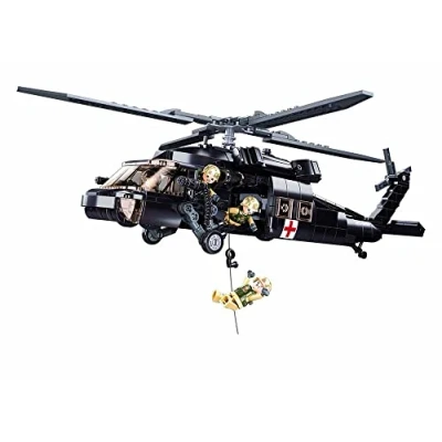 Image of Sluban M38 B1012 ModelBricks UH 60 Black Hawk 692 Pieces