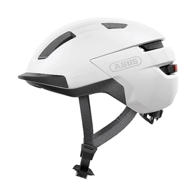 Image of ABUS PURL Y ACE Bike Helmet with LED Light Suitable for E and S Pedelec Rides Trendy NTA Safety Bicycle Adults Teenagers White, Size M