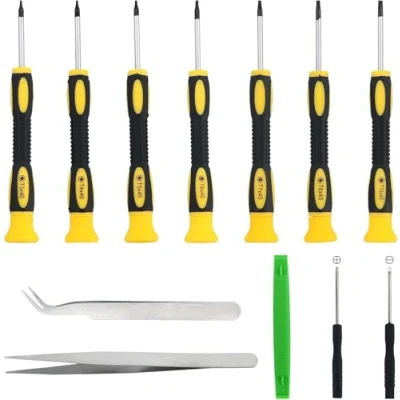 Image of Torx Screwdriver Set 7Pcs T3 T4 T5 T6 T7 T8 T10 Security Magnetic Screwdrivers Repair Kit with Pry Tool Compatible PS5 PS4 PS3 Xbox One 360 MacBook