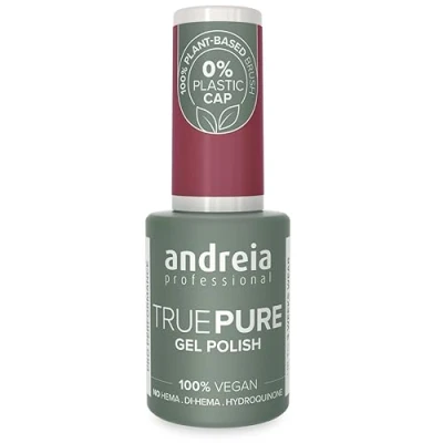 Image of Andreia Professional Hema Free Gel Polish TRUE PURE 21 and 100% Vegan for Sensitive Nails Semi Permanent UV LED Soak Off Nail Varnish Colour T25 Dark Old Pink 10.5ml