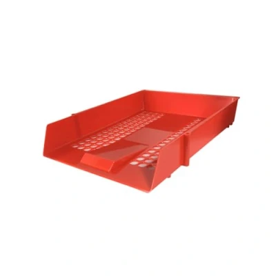 Image of Deflecto A4 Essential letter tray In Red, paper organiser, organiser storage, desk trays CP043YTRED