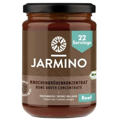 Image of Bone Broth JARMINO Organic Concentrate of Beef Made in Germany 220 g (22 Servings) Rich Collagen