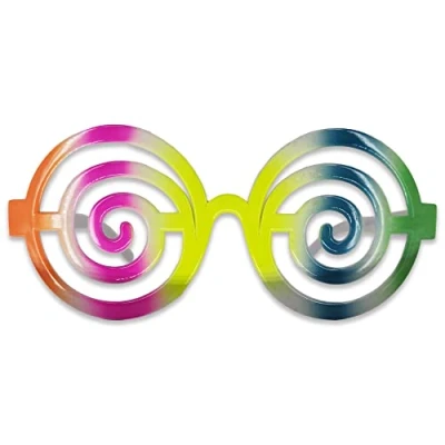 Image of Pohotobooth Props Ltd Rainbow Coloured Dizzy Eye Fun Sunglasses