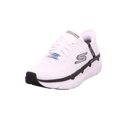 Image of Skechers Men&#039;s Max Cushioning Slip ins Athletic Workout Running Walking Shoes with Memory Foam Sneaker, White Opulent Garden, 7.5 UK
