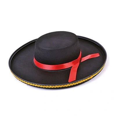 Image of Bristol Novelty BH514 Spanish Felt Hat, Unisex Adult, Black, One Size