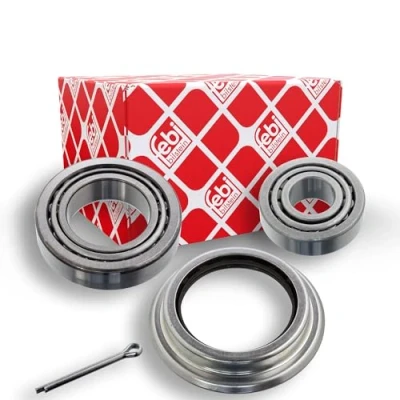 Image of 97VX1K018AA Wheel Bearing kit FEBI BILSTEIN 14499 Front Axle Left, Right with shaft seal 45mm Tapered Roller