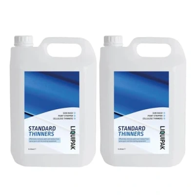 Image of Liquipak Standard Paint Thinner, Cellulose Gun Wash Brush Cleaner, Thinner 2x5 litres