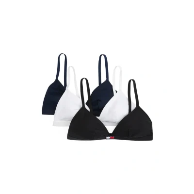 Image of Tommy Hilfiger Heritage Triangle 3 PACK bra, Women&#039;s, Size: 555, Black/navy/white